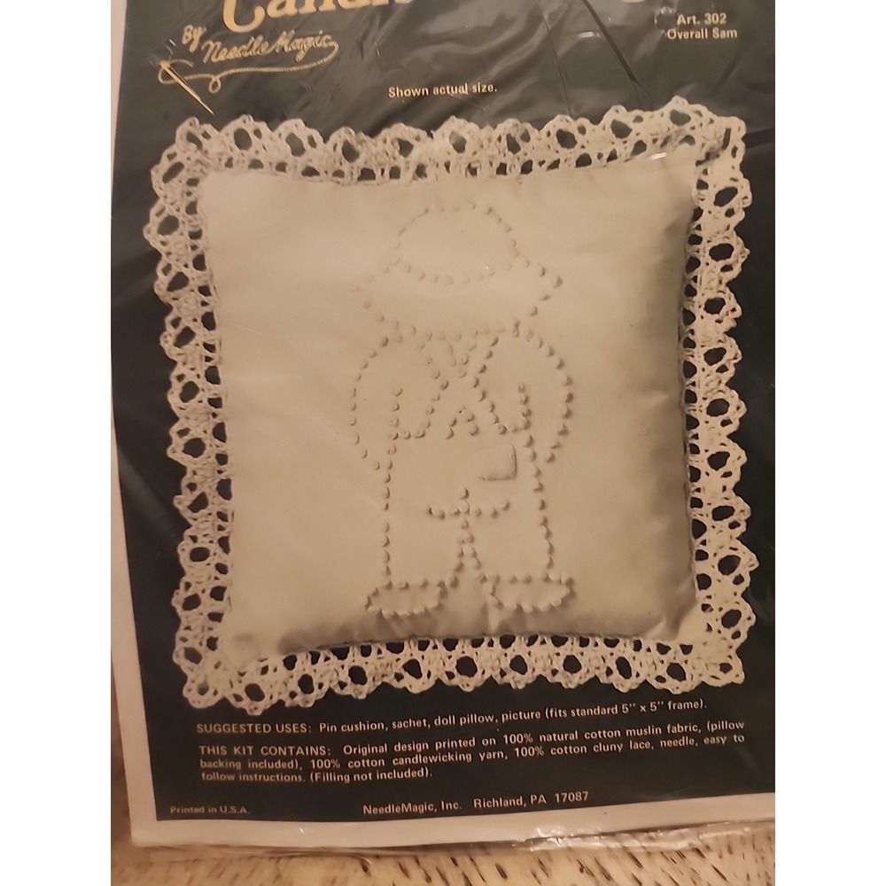 Needle Magic Kit Candlewicking #301 And 302  Sunbonnet Sue Overall Sam Vintage - Picture 3 of 8